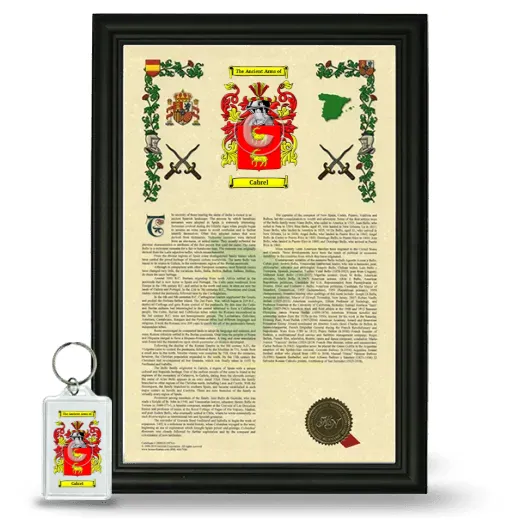 Cabrel Framed Armorial History and Keychain - Black