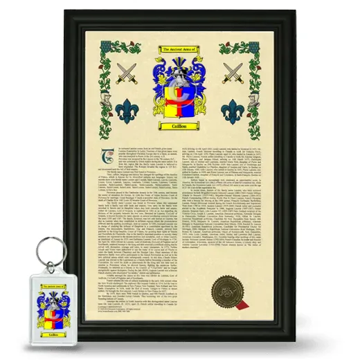 Caillou Framed Armorial History and Keychain - Black