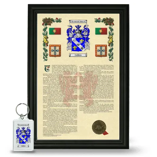 Caldera Framed Armorial History and Keychain - Black