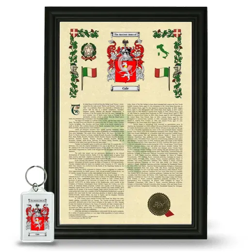 Cale Framed Armorial History and Keychain - Black