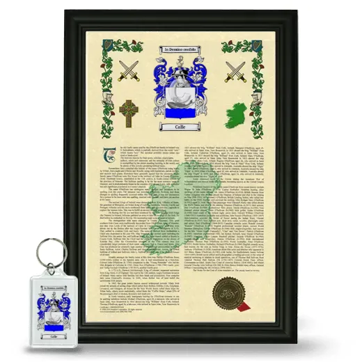 Calle Framed Armorial History and Keychain - Black