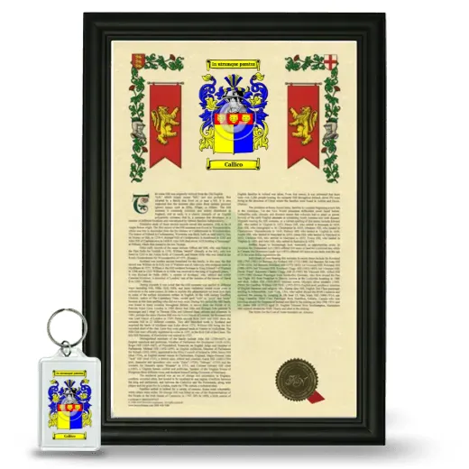 Callico Framed Armorial History and Keychain - Black