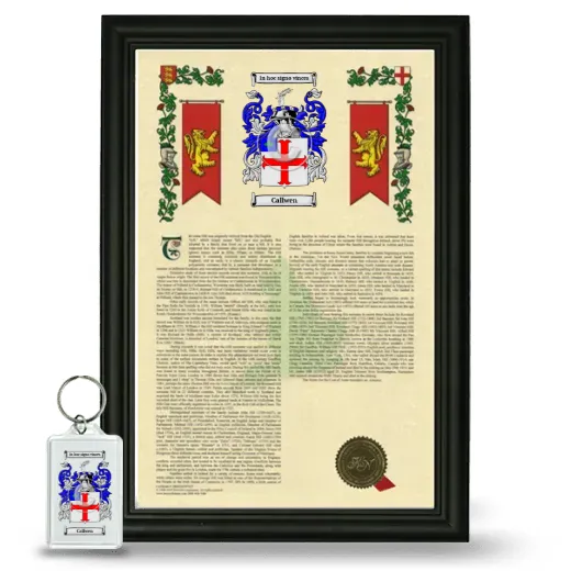 Callwen Framed Armorial History and Keychain - Black