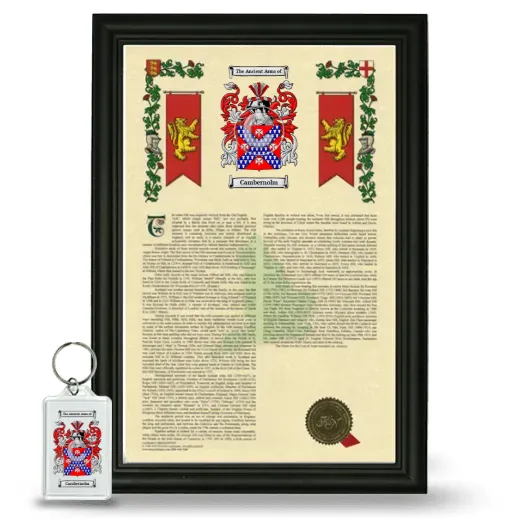 Cambernolm Framed Armorial History and Keychain - Black
