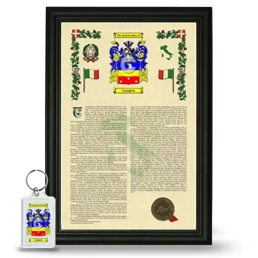 Campesi Framed Armorial History and Keychain - Black