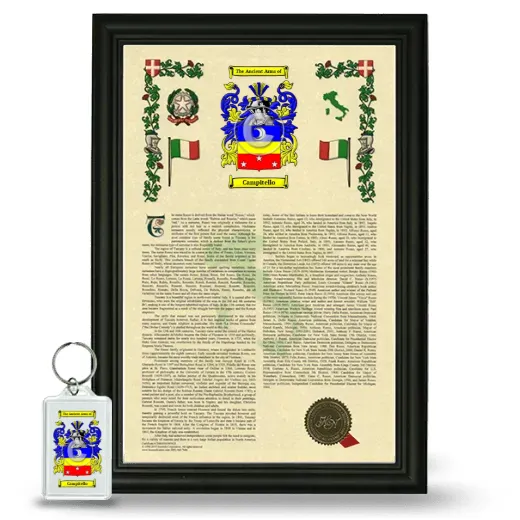 Campitello Framed Armorial History and Keychain - Black