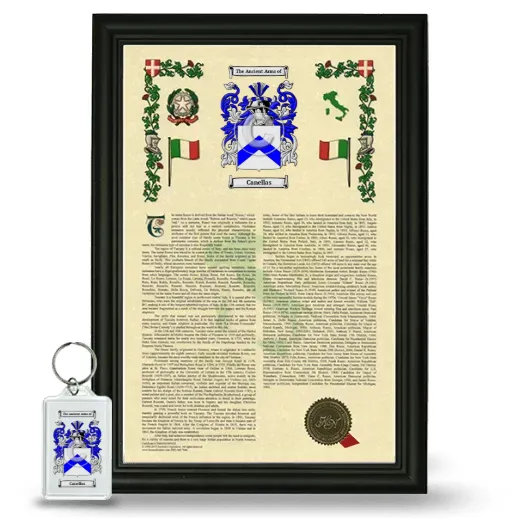 Canellas Framed Armorial History and Keychain - Black