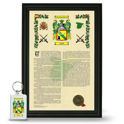 Cantú Framed Armorial History and Keychain - Black