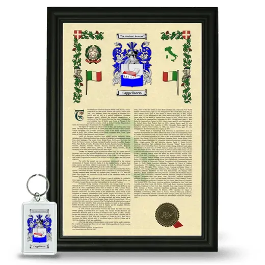 Cappellaccio Framed Armorial History and Keychain - Black