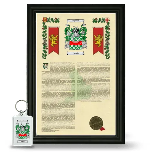 Capple Framed Armorial History and Keychain - Black