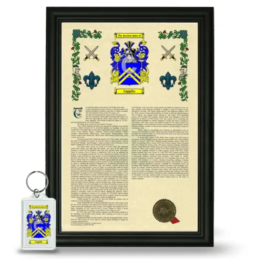 Capplin Framed Armorial History and Keychain - Black
