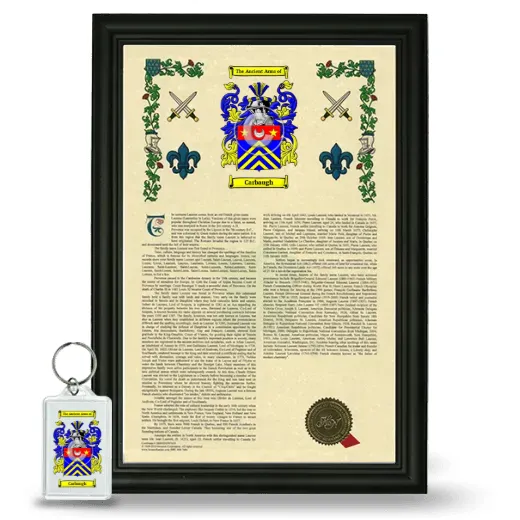 Carbaugh Framed Armorial History and Keychain - Black