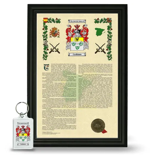 Cardonan Framed Armorial History and Keychain - Black