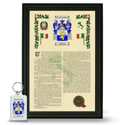 Carluccio Framed Armorial History and Keychain - Black