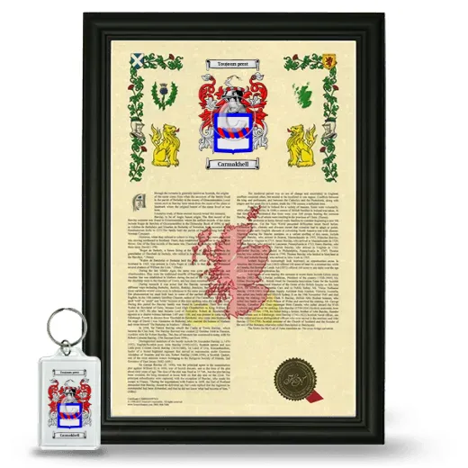Carmakhell Framed Armorial History and Keychain - Black