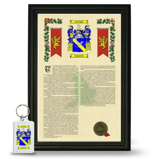 Carmenow Framed Armorial History and Keychain - Black