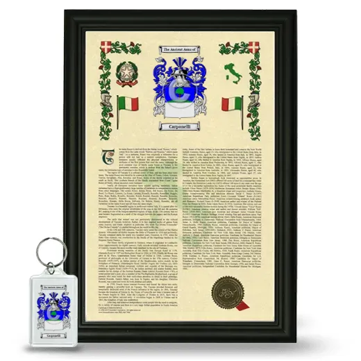 Carpanelli Framed Armorial History and Keychain - Black