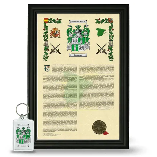 Carranza Framed Armorial History and Keychain - Black