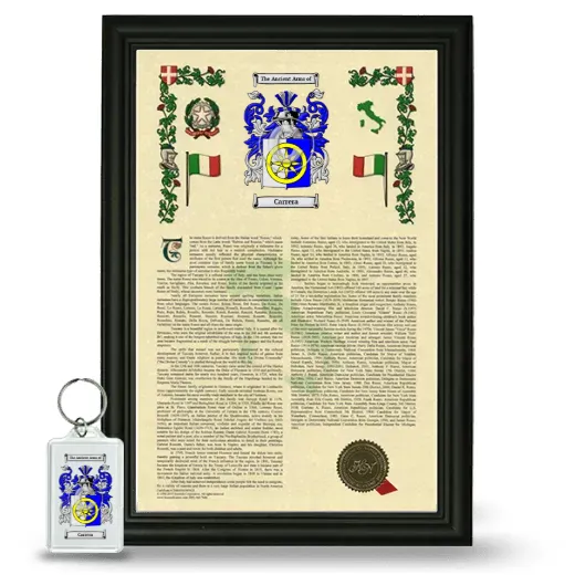 Carrera Framed Armorial History and Keychain - Black