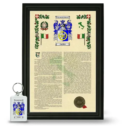 Carrière Framed Armorial History and Keychain - Black