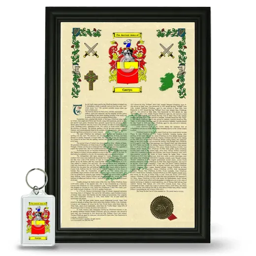 Carryn Framed Armorial History and Keychain - Black