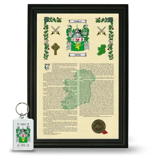 Carton Framed Armorial History and Keychain - Black
