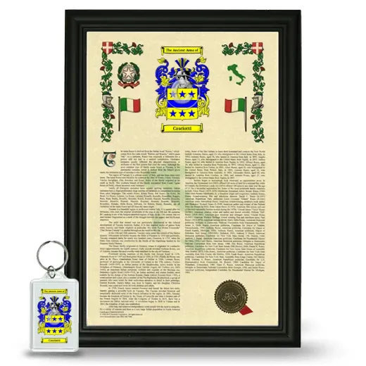 Casciotti Framed Armorial History and Keychain - Black