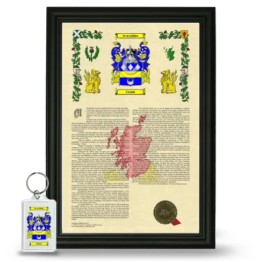 Cason Framed Armorial History and Keychain - Black