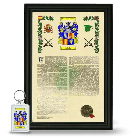 Cebolla Framed Armorial History and Keychain - Black