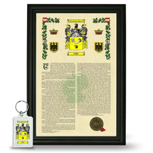 Celler Framed Armorial History and Keychain - Black