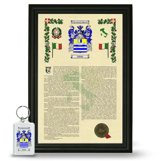 Ceresa Framed Armorial History and Keychain - Black