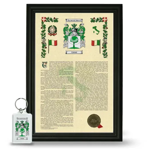 Ceroni Framed Armorial History and Keychain - Black