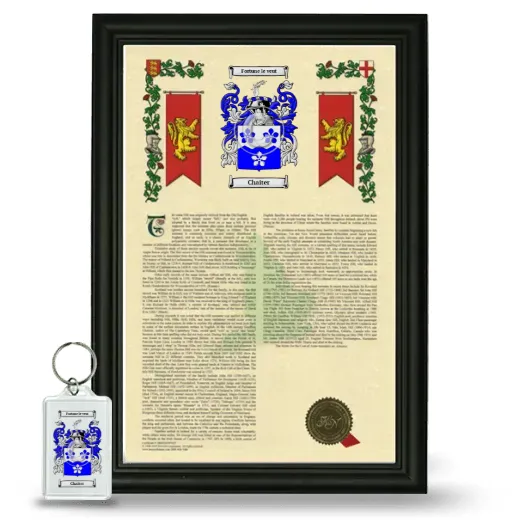 Chaiter Framed Armorial History and Keychain - Black