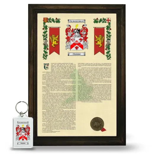 Chamme Framed Armorial History and Keychain - Brown