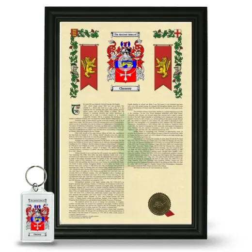 Chansay Framed Armorial History and Keychain - Black