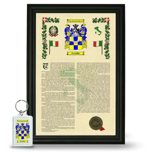 Chantilles Framed Armorial History and Keychain - Black