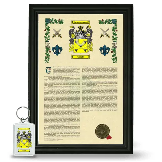 Chaply Framed Armorial History and Keychain - Black