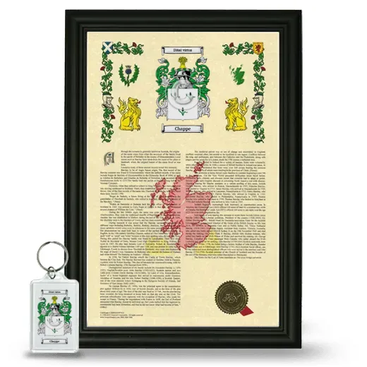 Chappe Framed Armorial History and Keychain - Black