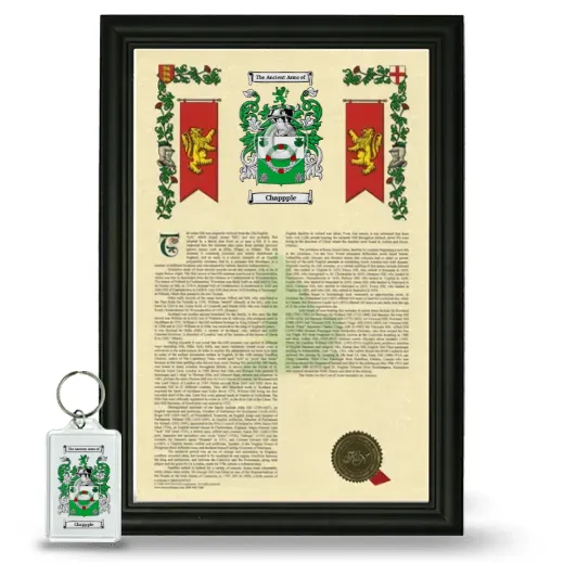 Chappple Framed Armorial History and Keychain - Black