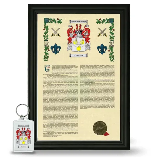 Chartran Framed Armorial History and Keychain - Black