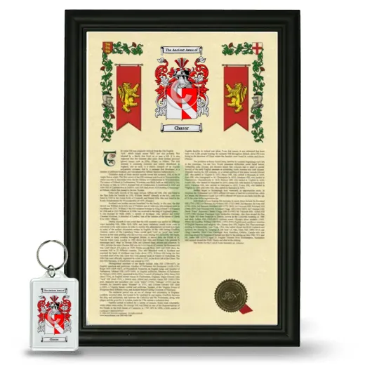 Chasar Framed Armorial History and Keychain - Black