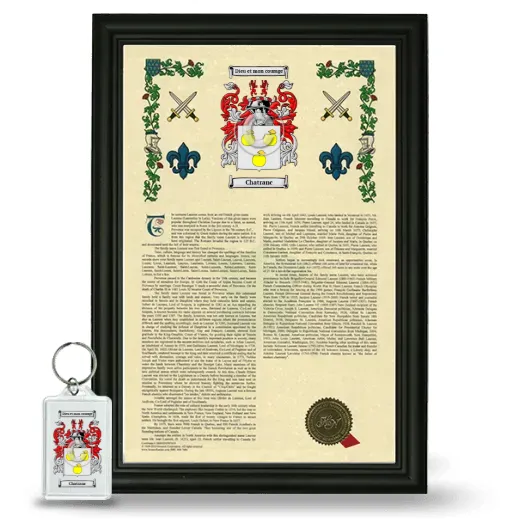 Chatranc Framed Armorial History and Keychain - Black