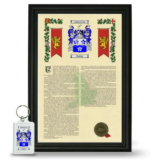 Chatter Framed Armorial History and Keychain - Black