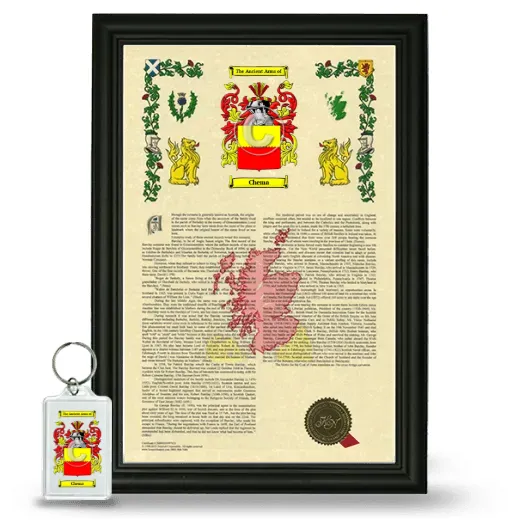 Chema Framed Armorial History and Keychain - Black