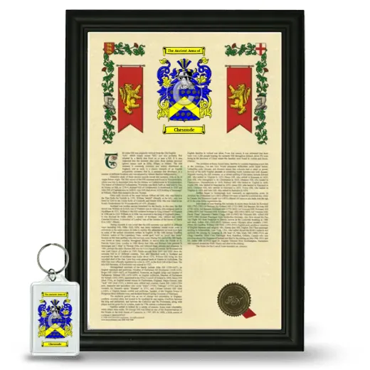 Chesnude Framed Armorial History and Keychain - Black