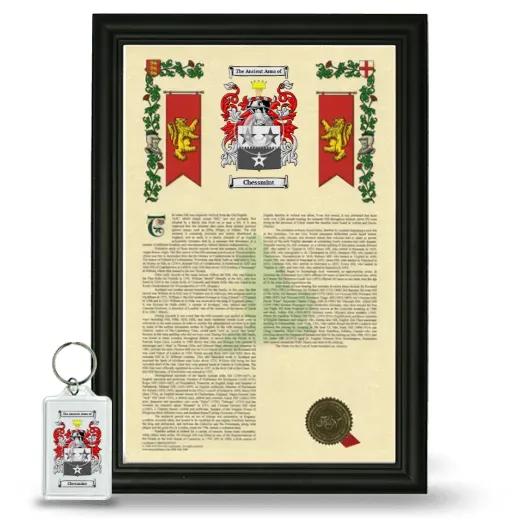 Chessmint Framed Armorial History and Keychain - Black