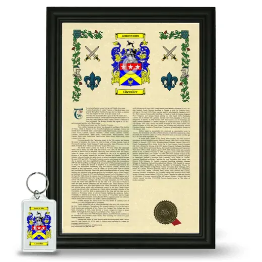 Chevalier Framed Armorial History and Keychain - Black