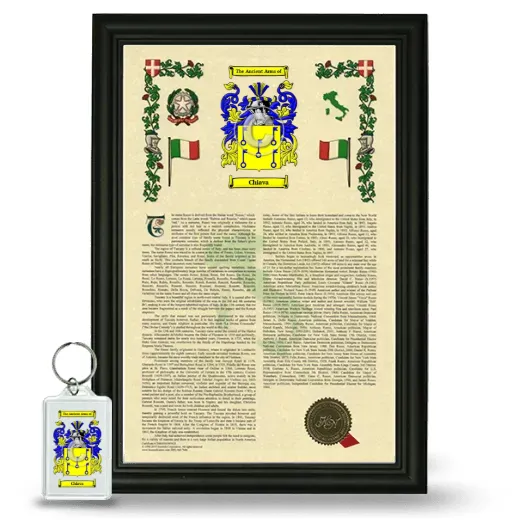 Chiava Framed Armorial History and Keychain - Black