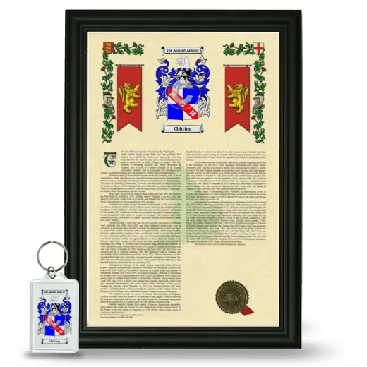 Chitting Framed Armorial History and Keychain - Black