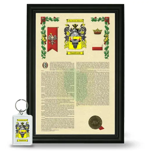 Chmielewski Framed Armorial History and Keychain - Black